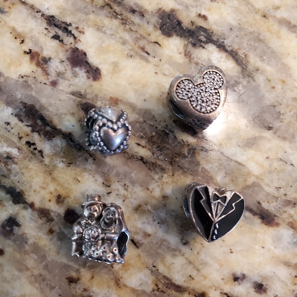 Pandora choker Necklace 14" with 5 Charms - Picture 2 of 6